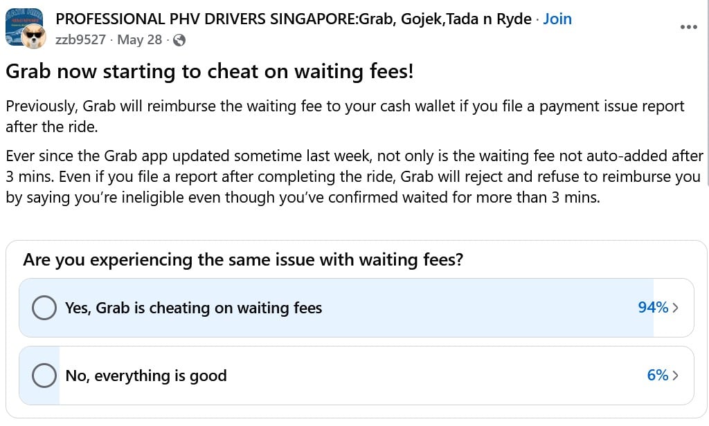 grab waiting fees