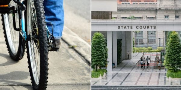 serviceman bicycle pedestrian