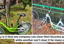 Anywheel bicycles abandoned