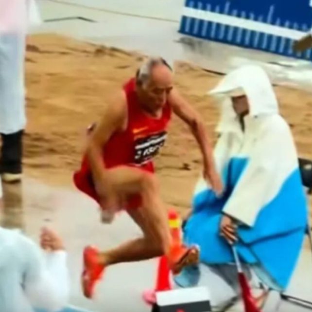 92-year-old long jump