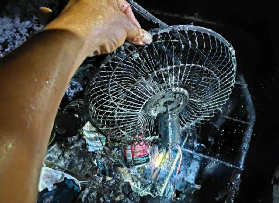 driver truck fire