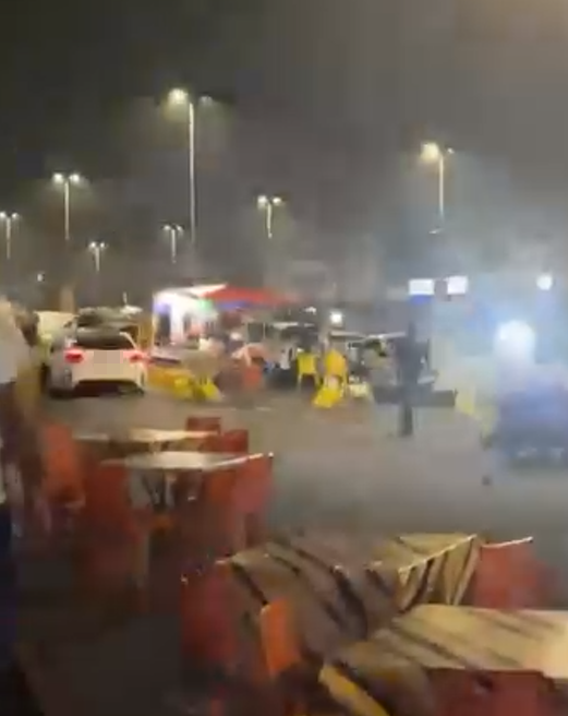 singapore-registered car rammed