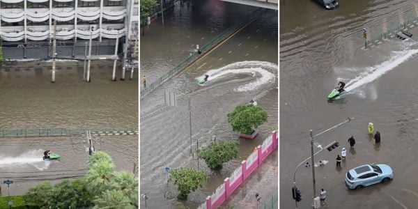 jet ski flooded