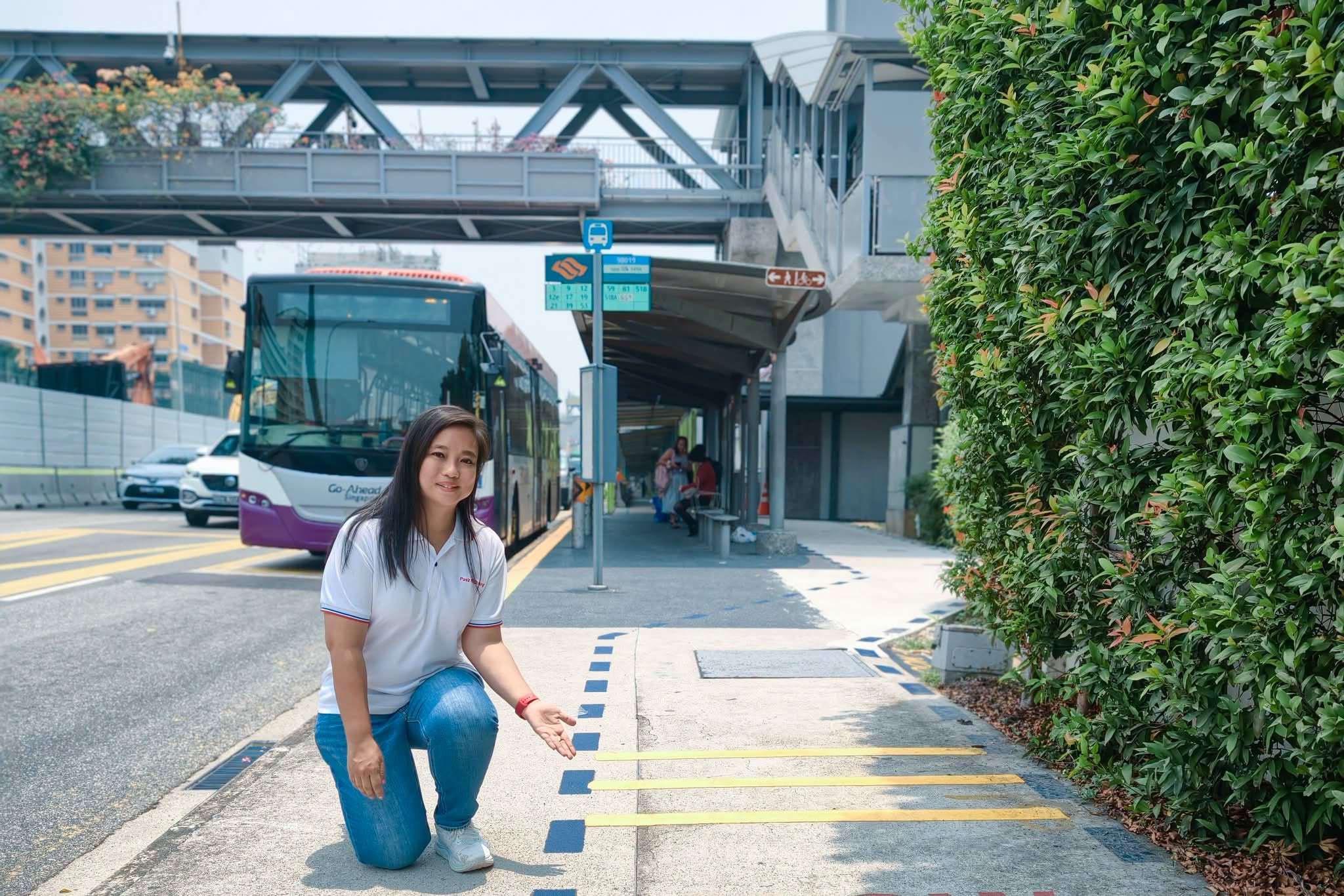 bicycle path bus stop