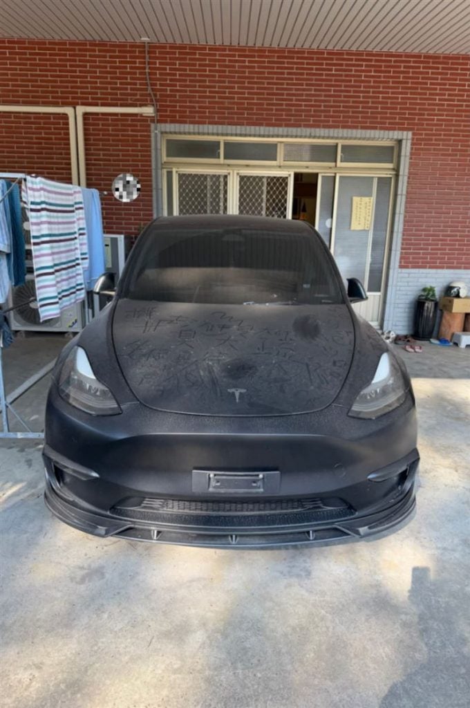 tesla driver fine