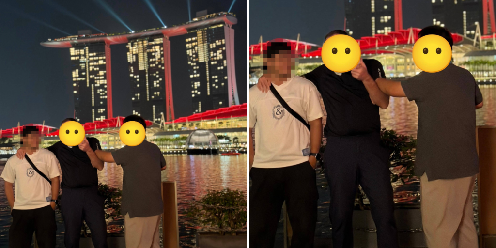 caucasian man tourists photo