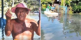 flood thailand beautiful wife