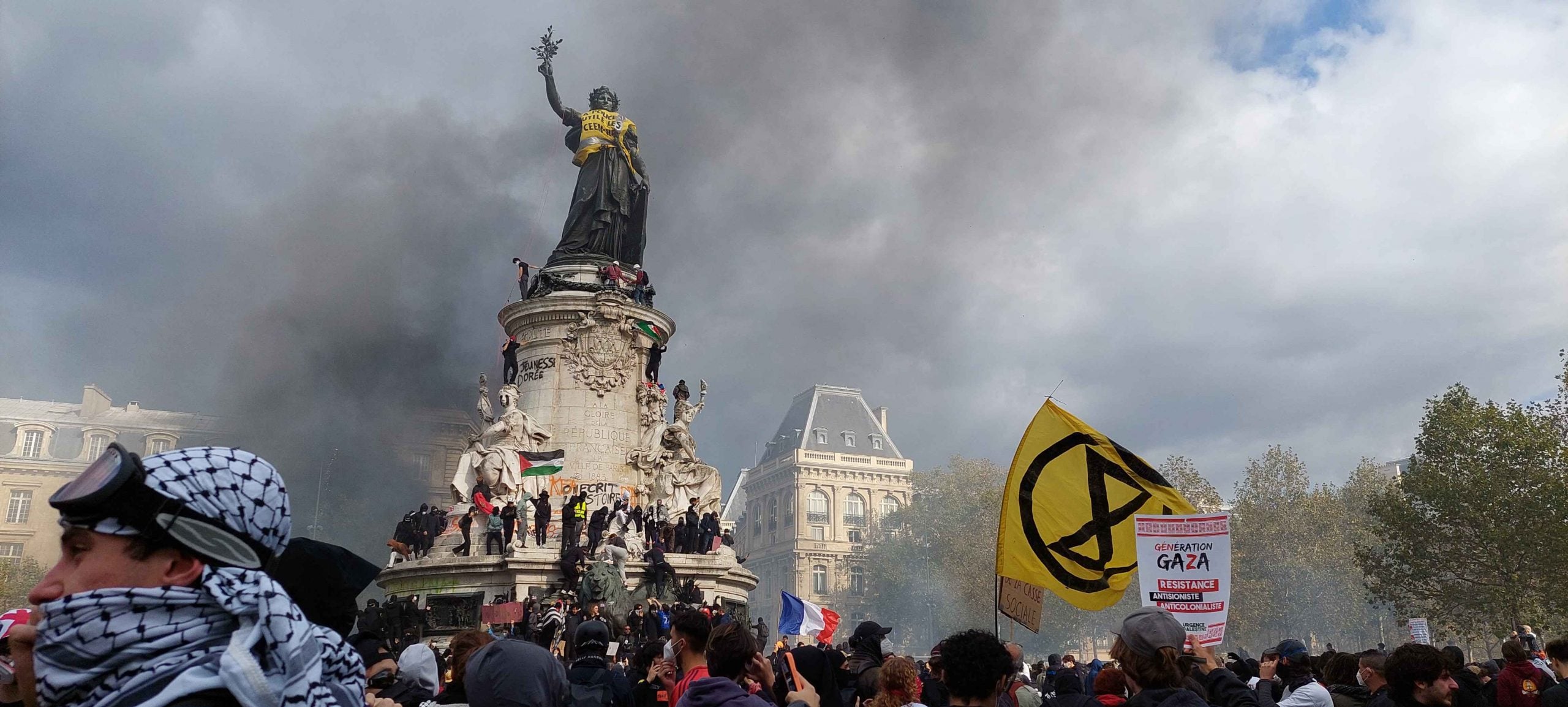 sharon au france protests