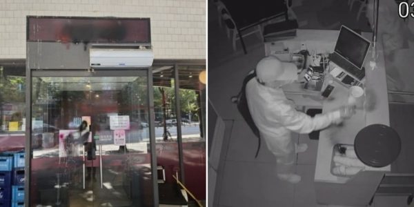 korea restaurant vandalised