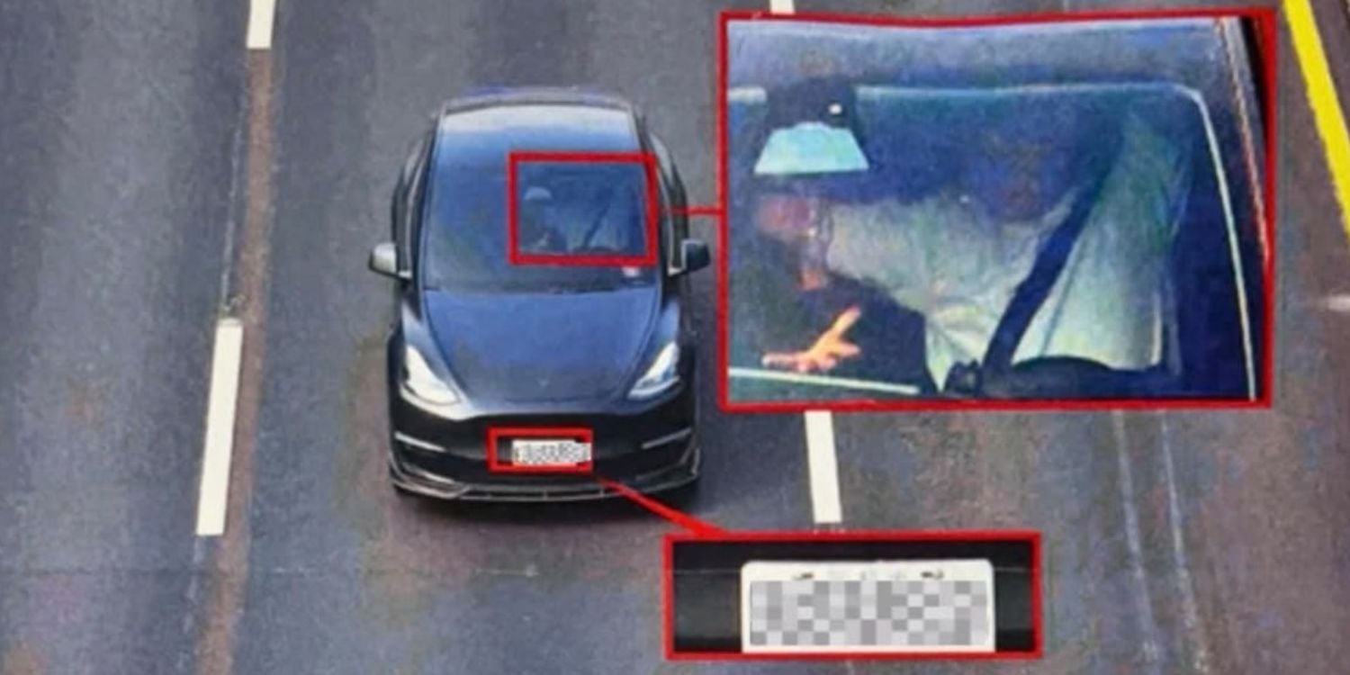 tesla driver fine